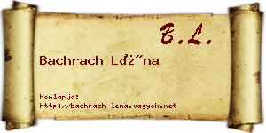 Bachrach Léna névjegykártya